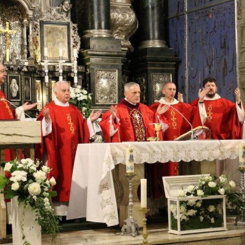 Po Mszy św. w asyście Jarosławskiej Orkiestry Dętej 