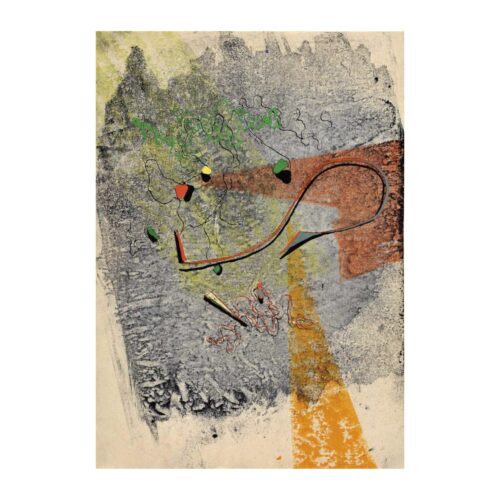 Sprężyna I, 1958 monotypia, celuloid, tempera