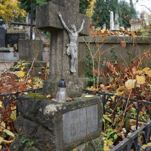 Nagrobek z krucyfiksem ś.p. Edmund Dzieduszycki