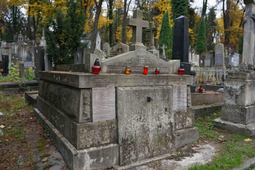 Nagrobek z figurą Matki Boskiej