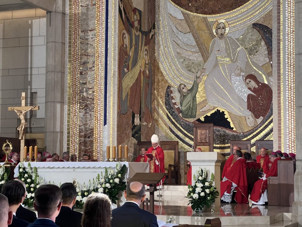 Kazanie kardynała Grzegorza Rysia na mszy św. beatyfikacyjnej – widok ołtarza