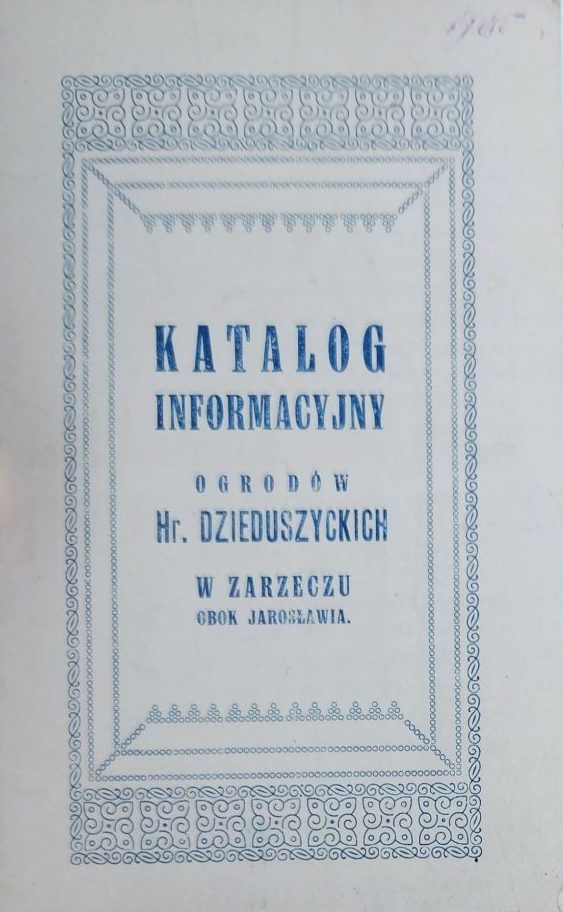 Widok karty z&nbsp;okładką katalogu roślin z&nbsp;Zarzecza